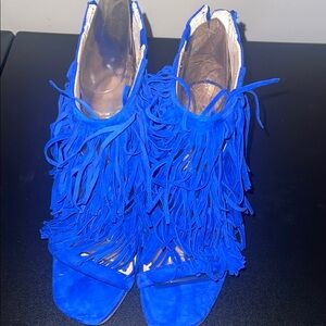 Brand new beautiful Blue Fringe Women's Shoes